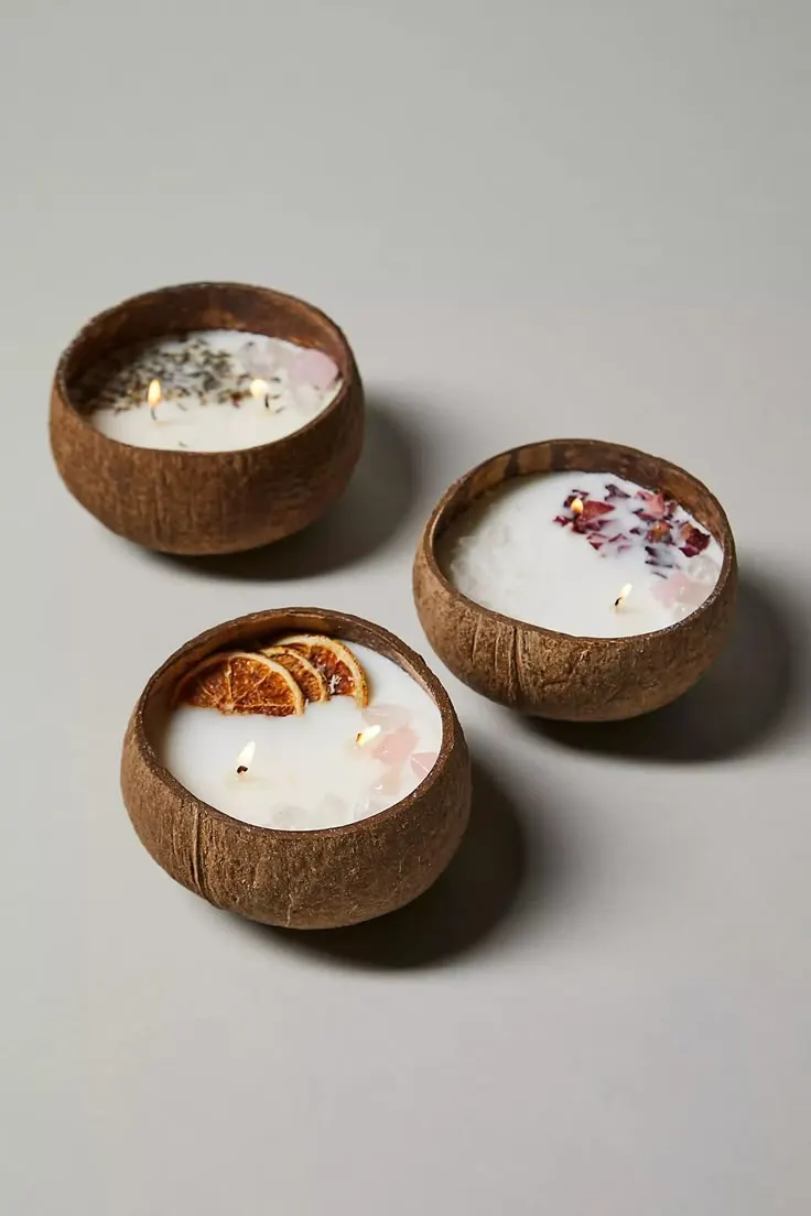 Coconut Bowls & Candles